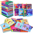 Baby Bath Books, Nontoxic Fabric Soft Baby Cloth Books, Early Education Toys, Waterproof Baby Books for Toddler, Infants Perfect Shower Toy, Kids Bath Toys Birthday Gift (Pack of 8) by TinyTreasures Baby Boutique
