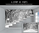 Beautiful 3D Snowy Forest Wallpaper Gray New York Park Landscape Wall Mural Living Room Bedroom (Not Peel and Stick) by CozyNest Decor