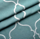 MIUCO Moroccan Embroidered Semi-Sheer Curtains Faux Linen Grommet Curtains for Living Room 52 x 84 Inch 2 Panels Set, Teal by CozyNest Decor