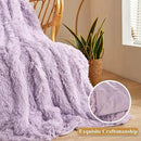 XeGe Luxury Faux Fur Bed Blanket, Soft 60x90 Lavender Fluffy Throw, Shaggy Plush Decorative Couch Blanket, Cute Furry Fuzzy Throw for Bed Bedroom Living Room Light Purple, 60x90 by CozyNest Decor