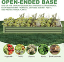 8X4X1ft 2PCS Raised Garden Bed Kit,Galvanized Raised Garden Beds Outdoor,Large Metal Planter Box Steel Kit Flower Herb,Vegetables..Grass Green by GreenHaven Gardens