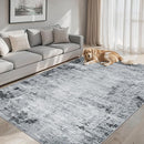 Area Rugs 9x12 Living Room - Washable Rug Modern Abstract Soft Large Neutral Non-Slip Carpet Indoor Floor Thin Carpets for Bedroom Dining Room Farmhouse Nursery Home Office Black by TinyTreasures Baby Boutique