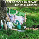 Gardening Tools of 9 Pieces | Stainless Steel Heavy-Duty Gardening Hand Tools with a Delicate and Durable Storage Bag and Anti-Slip Rubber Gloves | Garden Tools Make Ideal Gardening Gifts for Women by GreenHaven Gardens