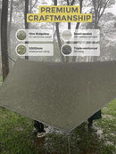 Miztli Camping Hammock -Portable Hammock w/Spacious Net & Tree Straps w/Adjustable Loops, Double and Single Hammock for Outdoor, Indoor, Hiking and Travel
