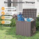 32 Gallon Deck Box Lockable Resin Indoor Outdoor Storage Box waterproof Outdoor Container for Patio Furniture, Pool Accessories, Cushions, Garden Tools, Sports Equipment by CozyNest Decor