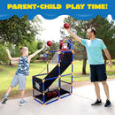 JOYIN Arcade Basketball Game Set with 4 Balls and Hoop for Kids 3 to 12 Years Old Indoor Outdoor Sport Play - Easy Set Up - Air Pump Included - Ideal for Competition by TinyTreasures Baby Boutique