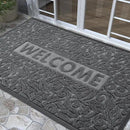 Yimobra Welcome Matt Outdoor 60x36, Waterproof All-Season Front Door Mat, All-Weather Doormat, Sturdy Natural Rubber, Fade Resistant, Low Profile, Easy Clean Patio Porch Entryway Mat, Grey by CozyNest Decor