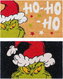 Gertmenian Disney Mickey Mouse Doormat Rug Retro Front Door Coir Mat Welcome Home Indoor Outdoor Entryway Carpet, 2-Pack 20x34, The Grinch Ho Ho Ho/Santa by CozyNest Decor