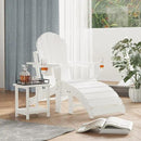 Sundale Outdoor Folding Plastic Adirondack Ottoman, All-Weather Adirondack Chair Footrest, Fade and Rust Resistant, Perfect for Outside Patio Garden Pool Yard White by CozyNest Decor