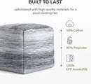 Anji Mountain 20"x20"x20" Handmade & Handcrafted Ottoman Pouf Comfortable Pouf Ottoman Foot Rest & Home Décor Accent for Living Room, Bedroom, Nursery, Kids Room, Patio by CozyNest Decor