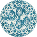Unique Loom Rosso Collection Vintage Traditional Distressed Blue Round Rug (3' 3 x 3' 3) by CozyNest Decor