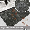 BEQHAUSE Dirt Trapper Door Mat 32"x48" Non-Slip Door Mats Washable Entryway Rugs Stain Resistant Doormat Absorbent Welcome Floor Mat for Front Back Door, Muddy Wet Shoes & Paws,Dark Grey by CozyNest Decor