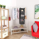 MAX Houser 6 Tier Shelf Hanging Closet Organizer, Closet Hanging Shelf with 2 Sturdy Hooks for Storage, Foldable (Grey-D3) by CozyNest Decor