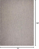 Adiva Rugs Outdoor Indoor Area Rug, Weather Resistant, Easy to Clean, Stain Resistant Floor Mat for Dining Room, Backyard, Deck, Patio (Silver Weiss, 6' x 9') by CozyNest Decor