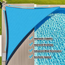 Amagenix Sun Shade Sail 8'X8'X8'Curved Edge Outdoor Shade Canopy Mixed Turquoise Breathable 95% UV Block Shade Cloth for Patio Garden Backyard (We Make Custom Size) by GreenHaven Gardens