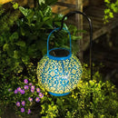 Homeimpro Solar Big Lantern Outdoor Waterproof Garden Gifts Mom, Metal Table Lights for Patio, Yard Art, Mothers Day Bithday Gifts for Women Men(1Pack, Teal Blue) by GreenHaven Gardens