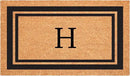 Calloway Mills 152963048H Black Border 30" x 48" Monogram Doormat Letter (H) by CozyNest Decor