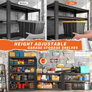 REIBII Garage Shelving Heavy Duty 2500LBS Storage Shelves 40" W Garage Shelves Heavy Duty Shelving Metal Shelves for Warehouse, Basement, Pantry, 40" W x 17.7" D x 72.2" H by GreenHaven Gardens