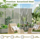 Casaphoria Metal Raised Garden Bed with Trellis and Wheels, 72"x35"x16" Planter Box for Climbing Plants, Vegetables & Vines, Features Drainage Holes and Privacy Screen (Grey-Louvered) by GreenHaven Gardens