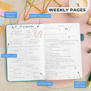 Legend Planner Daily for 3 Months – Undated Monthly Weekly & Daily Planner to Hit Goals. Organizer & Productivity Journal, A5 (Viridian Green) by TinyTreasures Baby Boutique
