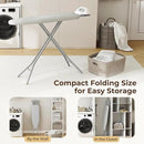 Yaheetech Foldable Ironing Board, Heavy Duty Iron Board with 9 Adjustable Heights, 4 Layer Cover and Safety Iron Rest, 52X14 Compact and Space Save Iron Board for Home Laundry Room Use, Gray&White by CozyNest Decor