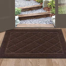 BEQHAUSE Dirt Trapper Door Mat 24" x 36", Doormat Non-Slip Entryway Rugs Washable, Dog Door Mat Stain Resistant and Absorbent Welcome Floor Mat for Front Back Door, Muddy Wet Shoes & Paws, Brown by CozyNest Decor