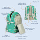 Bentgo Kids 2-in-1 Backpack & Insulated Lunch Bag - Durable 16” Backpack & Lunch Container in Unique Prints for School & Travel - Water Resistant, Padded & Large Compartments (Bug Buddies) by TinyTreasures Baby Boutique