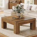 Tribesigns 39.4-Inch Square Coffee Table for Living Room, Farmhouse All MDF Accent Center Cocktail Table with Sturdy Wooden Legs, Easy Assembly, Rustic Brown by CozyNest Decor