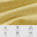 Macochico 100% Blackout Pinch Pleated Linen Curtains 84 Inch Length Thermal Blackout Curtains for Bedroom Living Room Nursery Yellow Farmhouse Burlap Curtains with Tieback 52”Wx84”L 1 Panel