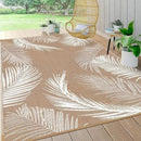 Pauwer Waterproof Outdoor Rug 5x8, Reversible Plastic Straw Patio Camping Rug, Indoor Outdoor RV Mat Carpet for Deck, Camper, Porch, Balcony, Backyard, Picnic, Leaf Brown by GreenHaven Gardens