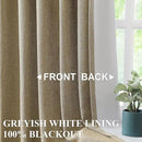 Vision Home Brown Pinch Pleated Full Blackout Curtains Linen Blended Room Darkening Window Curtains 112 inch for Living Room Bedroom Thermal Insulated Pinch Pleat Drapes with Hooks 40" Wx112 Lx2 by CozyNest Decor