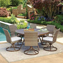 RACE LEAF Patio Chair Cushions 19x19 Inch 4 Pack, Thickened Outdoor Seat Cushions Water Resistant with Non-Slip Ties & Stain Resistant Tufted Design (Beige) by GreenHaven Gardens