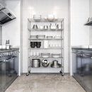 Seville Classics UltraDurable Heavy Duty NSF Solid Steel Wire Rack Storage Unit Wheels, 6-Tier Shelving, 48" W x 18" D by CozyNest Decor