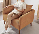 Oversized Accent Chair Modern Boucle Armchair for Living Room- 37" Wide Accent Chair with Solid Wood Legs, Curry Upholstered Lounge Chair for Bedroom & Office, Cozy Reading Chair (Easy Assembly) by CozyNest Decor