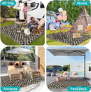 HEBE Outdoor Rug Waterproof 6x9, Reversible Plastic Straw Rug RV Camping Rug, Indoor Outdoor Patio Mat Clearance, Outside Carpet for Porch,Deck,Camper,Balcony,Backyard,Picnic by GreenHaven Gardens