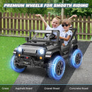 Hikole 24V 4x4 Ride on Toys for Big Kids - 4WD/2WD Switchable 2 Seater Battery Car with Remote Control, 4x200W Motors, 5 Mph Max Speed, Music, Electric Car for Boys Girls, Black by TinyTreasures Baby Boutique