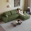 108" Sectional Couches for Living Room Modern Modular Sofa with L-Shape Couchs Upholstered Boneless Couch Deep Seat Sectional Couch with Chaise (Green, Right Facing Chaise+2Seaters) by CozyNest Decor