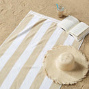 Great Bay Home 100% Cotton Velour 4 Pack Beach Towels 30" x 60" - Cabana Stripe Pool Towels - Quick Dry, Large Swim Towels (Multi Color) by TinyTreasures Baby Boutique
