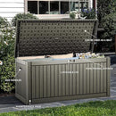 YITAHOME 260 Gallon Extra Large Deck Box, Double-Wall Resin Outdoor Storage Box with Flexible Divider for Patio Cushions Garden Tools, 1000lbs Load Capacity, Lockable & Waterproof (Light Brown) by CozyNest Decor