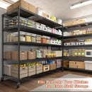REIBII 73" H Storage Shelves Wire Shelving with Wheels 3200 lbs Heavy Duty Steel Metal Shelving Unit Shelf Rack for Warehouses,Garage, Kitchen, School,Commercial,73" H X 60”W X 18" D by CozyNest Decor