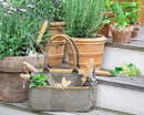 6 Piece Stainless Steel Heavy Duty Garden Tools Set, with Ash Wood Handle and Non-Slip Rubber Grip Pruner, Premium Canvas and Leather Storage Tote Bag, Outdoor Hand Tools, Garden Gift by GreenHaven Gardens