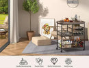 Gizoon Rolling Bar Cart, a Versatile Beverage Cart with a Removable Tray, 12-Bottle Wine Rack, and Glass Holder, The Bar Cart is Perfect for Kitchen, Dining Room, or Outdoor Use (Gray) by CozyNest Decor