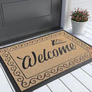 Yimobra Welcome Mat Outdoor Indoor, Waterproof Heavy Duty Front Door Mat Outside Entrance, Extra Sturdy Non-Slip Doormat, Low Profile, Dirt Trapping, 36x24 Inches, Yellow by CozyNest Decor