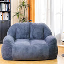 Giant Bean Bag Chair, Faux Fur Bean Bag Chair for Adults, Fluffy and Comfy Bean Bags with Filler, Big Bean Bag Sofa Chair for Reading, Gaming, Stuffed High-Density Foam, Grey by CozyNest Decor