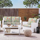LVTXIII Outdoor Deep Seat Cushion Patio Seat and Back Cushion Set Seasonal Chair Cushion with Removable Cover and Adjustable Buckle for Home and Garden, 22"x22"x4", Pretty Paisley by GreenHaven Gardens