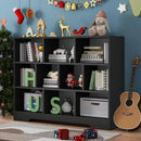 Book Shelf Set of 2, 10 Cubes Storage Organizer, 3-Tier Open Bookshelf Wooden Bookcase, Freestanding Black Bookshelf Cube Shelf for Bedroom, Living Room, Home Office by CozyNest Decor