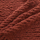 WESHIONGOO Chunky Knit Blanket Throw 40"*40“ Knitted Throw Blankets for Couch Bed Fluffy Soft Blanket with Jumbo Chenille Yarn Thick 100% Handmade(Ｒｕｓｔ) by CozyNest Decor