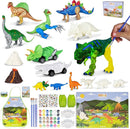 BONNYCO Dinosaur Toys for Kids Painting Kit 16 Figurines Kids Crafts Kits with Glow in The Dark Toys & Gifts for Boys 3 4 5 6 7 8 9 10 Years Old | Dinosaur Gifts Arts and Crafts Birthday Christmas by TinyTreasures Baby Boutique