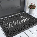 Yimobra Welcome Mat, Heavy Duty Durable Door Mats for Home Entrance Outdoor Indoor, Front Doormat for Outside Patio Floor Entry Porch Garage Office, Waterproof, Low Profile, 29.5 x 17, Black by CozyNest Decor