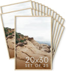 Haus and Hues 20x30 Natural Oak Wood Picture Frames Set of 25 - Premium Bulk Picture Frames 20x30 Bundle - Elegant Gallery Wall Frame Set for Posters, Art Display - Ideal for Wall Decor in Home & by CozyNest Decor
